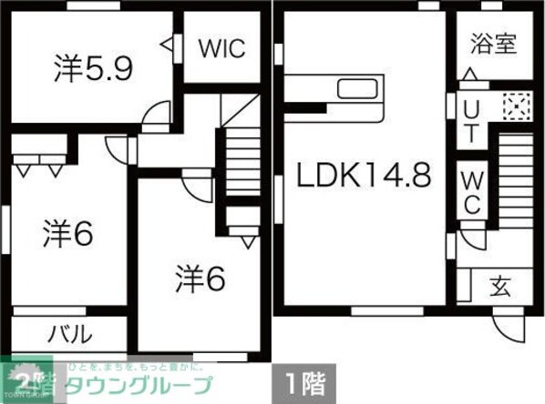 りずむはうす αの物件間取画像